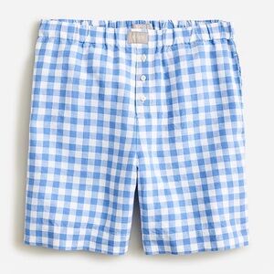 J Crew Relaxed boxer shorts in Gingham linen cotton blend